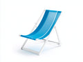 Poltrona Reclinabile pieghevole in textilene 60×92×88 cm - azzurro e bianco - seduta traforata per Terrazza
