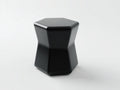 Pedale in plastica 42×42×47 cm - nero satinato - profilo a clessidra per soggiorno