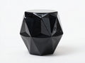 Pedale sgabello in plastica 50×48×46 cm - nero lucido - taglio effetto gemma per Soggiorno