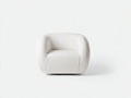 Poltrona imbottita in similpelle 86×82×72 cm - bianco - braccioli integrati per camera da letto