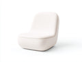 Poltrona in tessuto 80×76×88 cm - bianco - base monoscocca e schienale alto per camera da letto