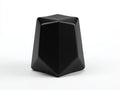 Sgabello poggiapiedi in plastica 38×38×45 cm - nero - profilo sfaccettato per soggiorno